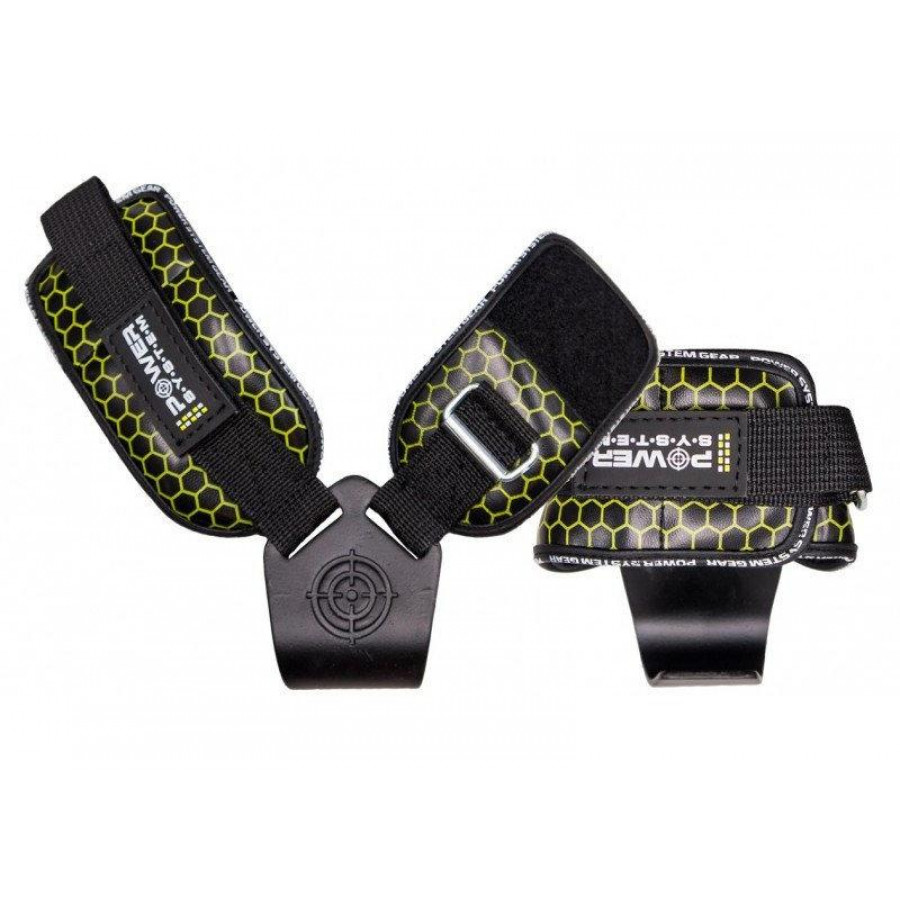 Гаки для тяги на зап'ястя Power System PS-3360 Hooks V2 Black/Yellow XL