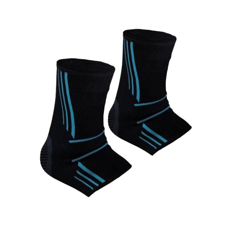 Бандажі на гомілкостоп Power System PS-6022 Ankle Support Evo Black/Blue (2шт.), Размер M, Эластан, Черно-синий