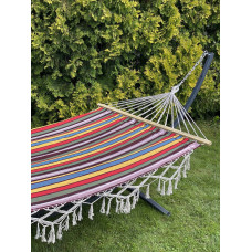 Двомісний гамак з планкою BALI Кольоровий XXL 200х150 WCG