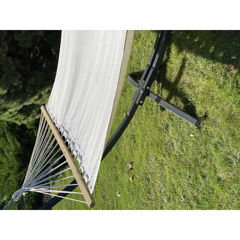 Монотонний гамак з планкою WISH білий одномісний XL 200х100 WCG