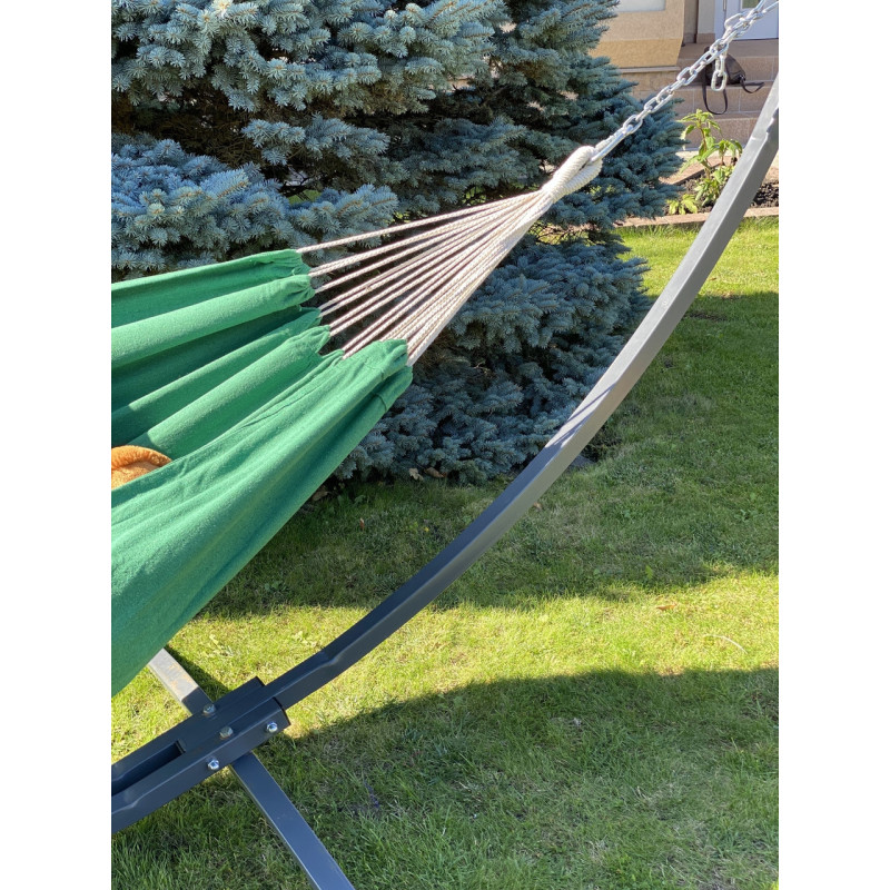 Монотонний гамак WISH салатовий двомісний XXL 200х150 WCG