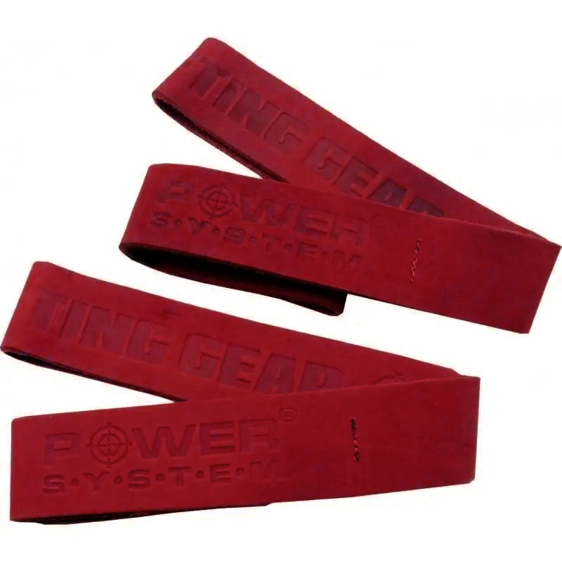 Лямки для тяги кожаные Power System PS-3320 Leather Straps Red