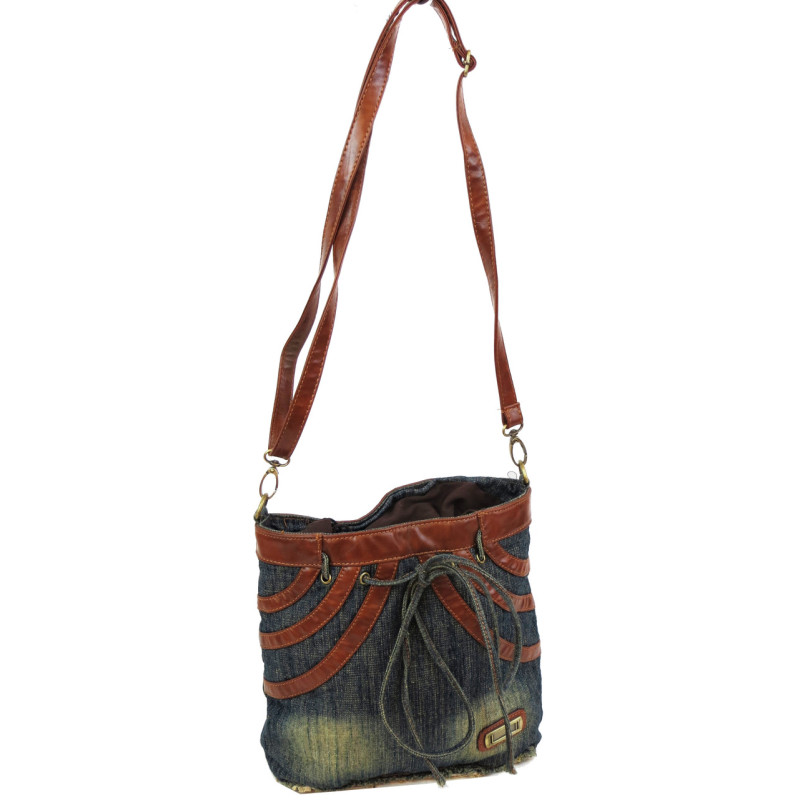 Джинсова сумка Fashion jeans bag темно-синя