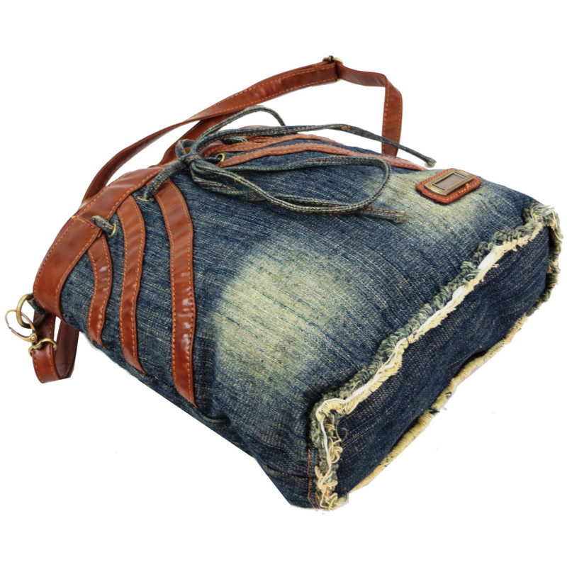 Джинсова сумка Fashion jeans bag темно-синя