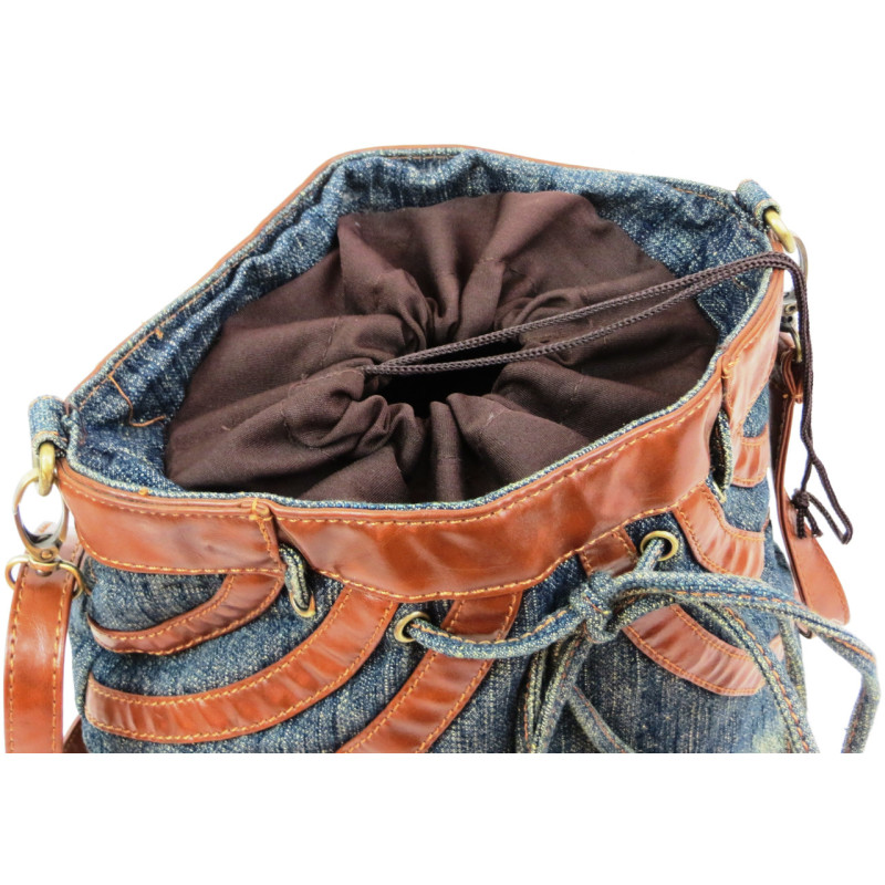 Джинсова сумка Fashion jeans bag темно-синя