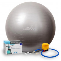 М'яч для фітнесу (фітбол) PowerPlay 4001 Ø75 cm Gymball Сріблястий + помпа М'яч для фітнесу (фітбол) PowerPlay 4001 Ø75 cm Gymball Сріблястий + помпа
