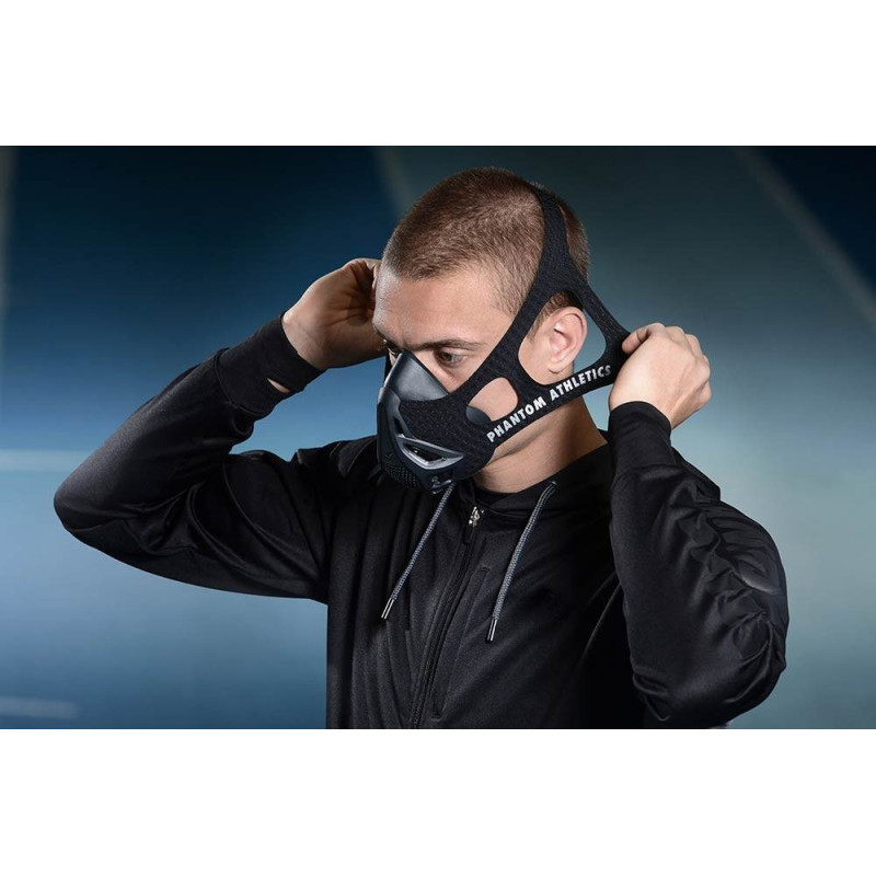 Маска для тренування дихання Phantom Training Mask Black L