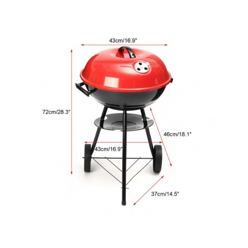 Гриль барбекю угольный на колесах WCG