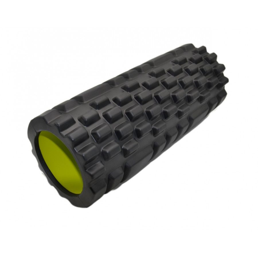 Масажний ролик (роллер) PowerPlay 4025 Massage Roller Чорно-зелений (33x15см.)