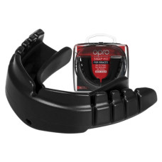 Капа боксерская под брекеты OPRO Snap-Fit FOR BRACES, Взрослая (возраст 11+) Black, Посадка: готова к использованию (не требует кипячения), Термопластик, Черный