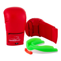 Перчатки для карате PowerPlay 3027 Красные S