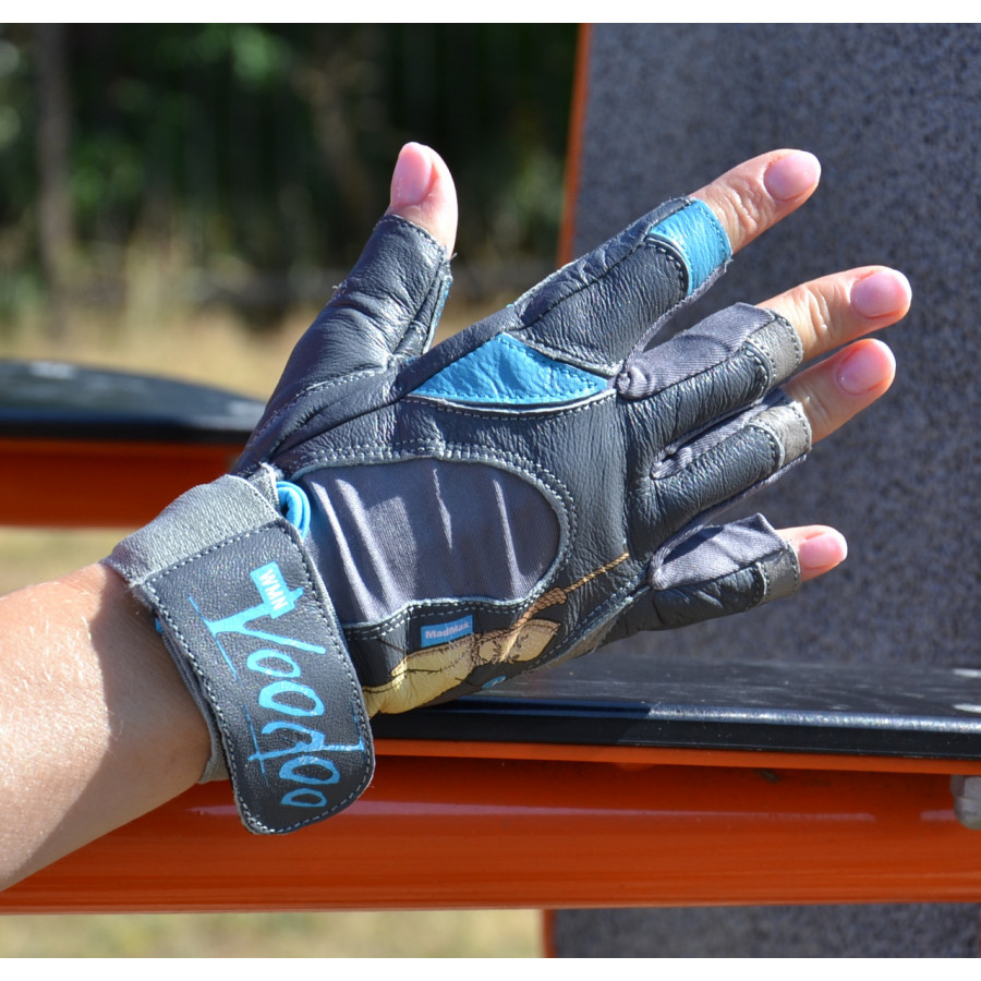 Рукавички для фітнесу MadMax MFG-921 Voodoo Mid grey/light blue S