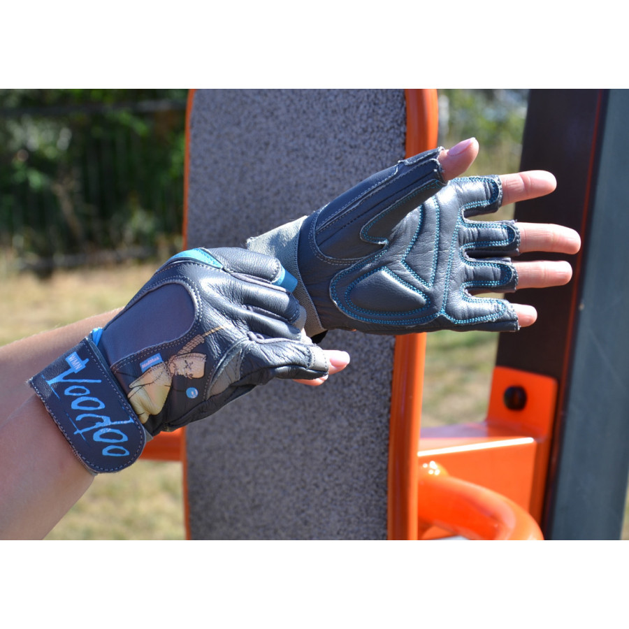 Рукавички для фітнесу MadMax MFG-921 Voodoo Mid grey/light blue S