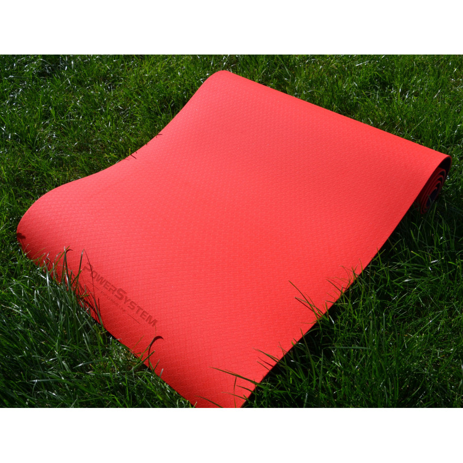 Килимок для йоги та фітнесу Power System PS-4060 TPE Yoga Mat Premium Red (183х61х0.6)