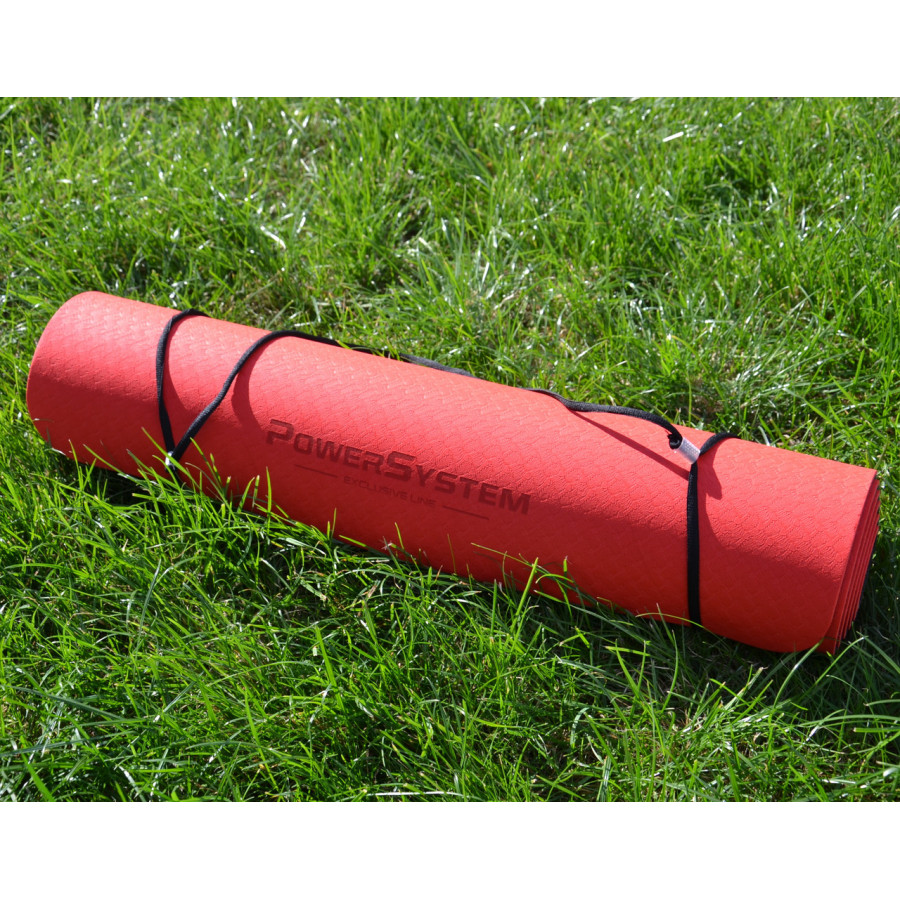 Килимок для йоги та фітнесу Power System PS-4060 TPE Yoga Mat Premium Red (183х61х0.6)