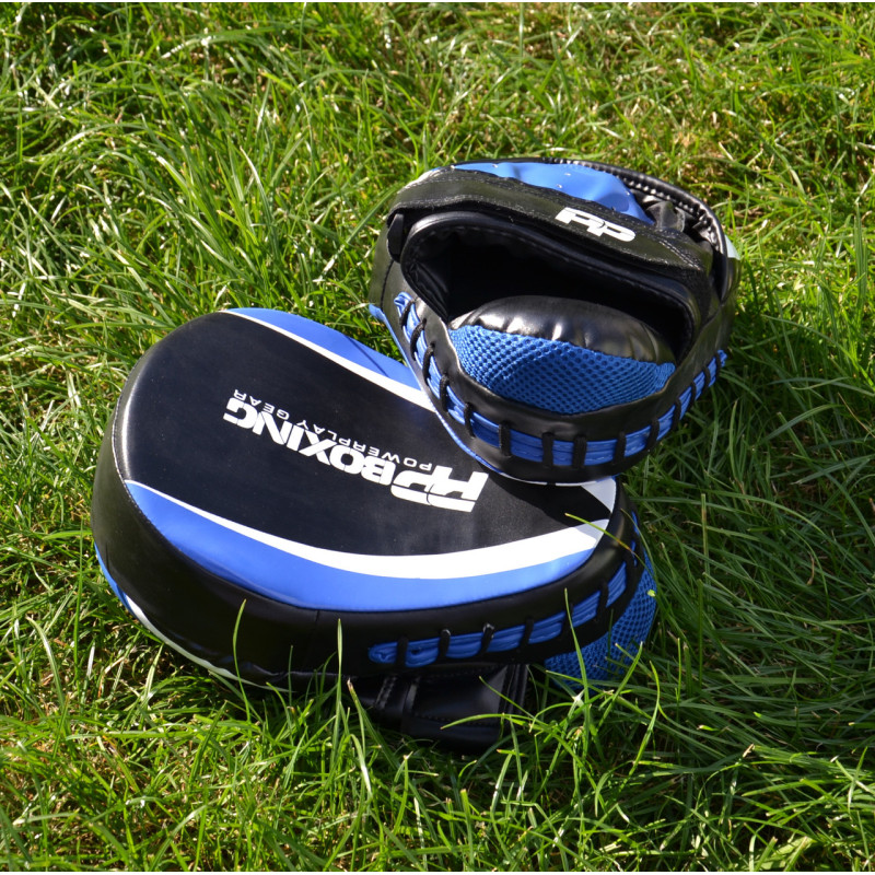 Лапи боксерські PowerPlay 3050 Чорно-Сині PU [пара]