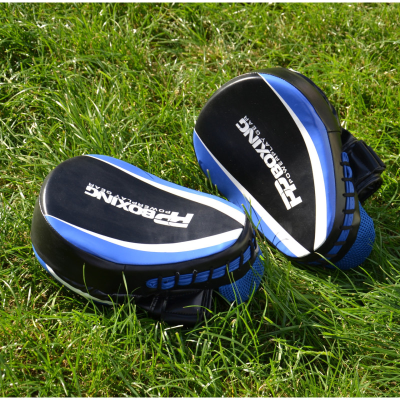 Лапи боксерські PowerPlay 3050 Чорно-Сині PU [пара]