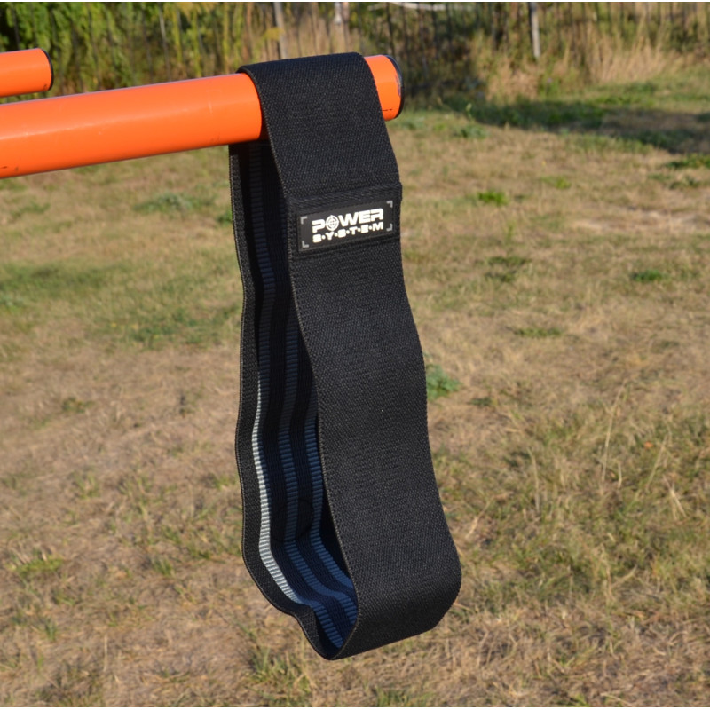 Тканева гумка для фітнесу та спорту Power System PS-4093 Booty Band LVL 3 Black/Grey (d_94 см. навантаження 6-12кг.)