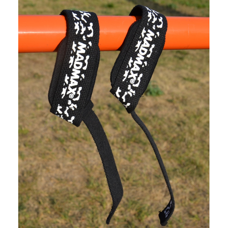 Лямки для тяги MadMax Camo Power Wrist Straps Camo/White