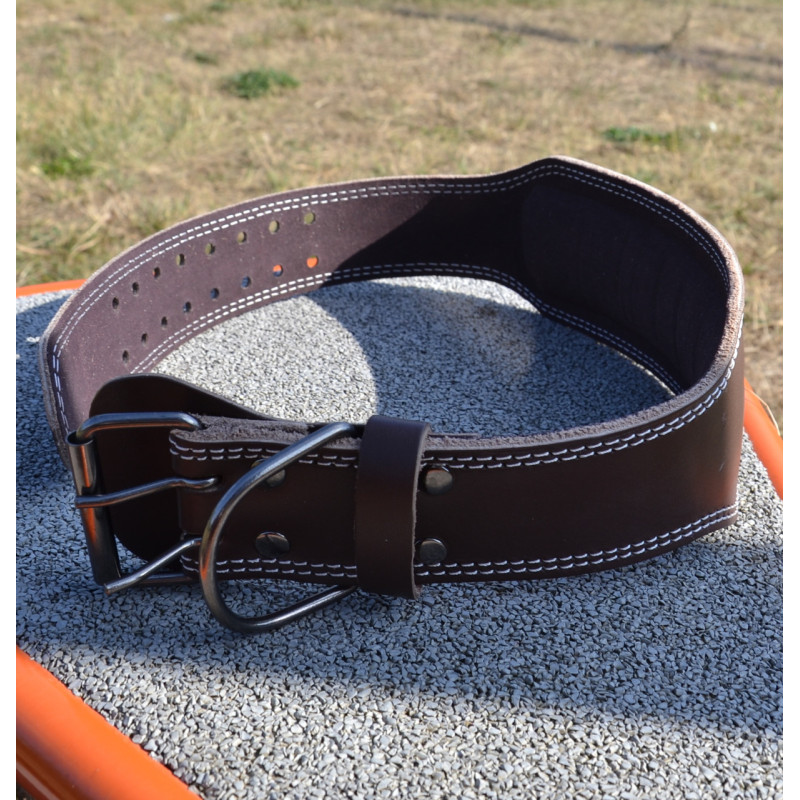 Пояс для важкої атлетики MadMax MFB-246 Full leather шкіряний Chocolate brown XXL