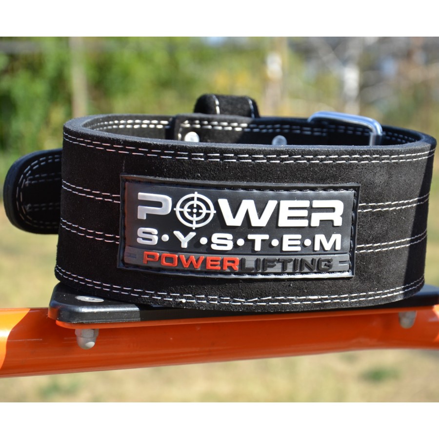 Пояс для пауерліфтингу Power System PS-3800 PowerLifting шкіряний Black XL