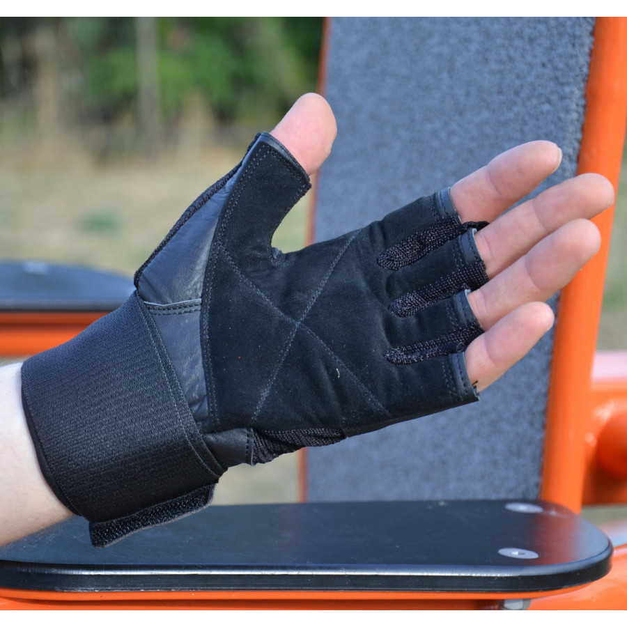 Рукавички для фітнесу MadMax MFG-269 Professional Exclusive Black L