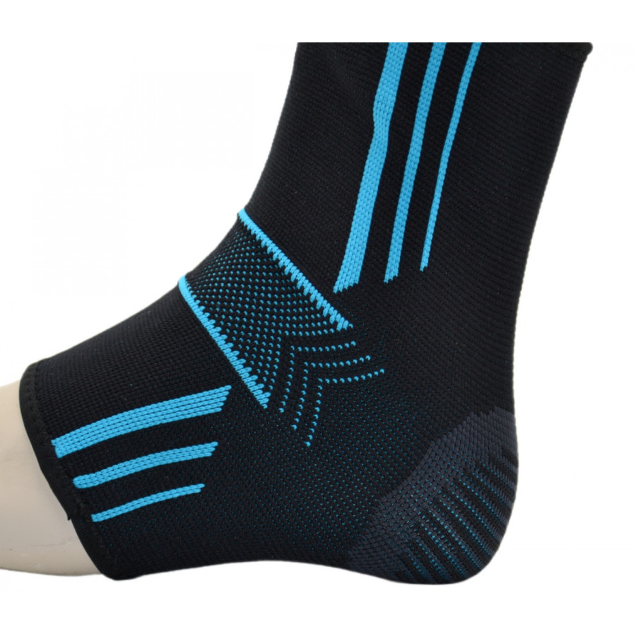 Бандажі на гомілкостоп Power System PS-6022 Ankle Support Evo Black/Blue (2шт.) M
