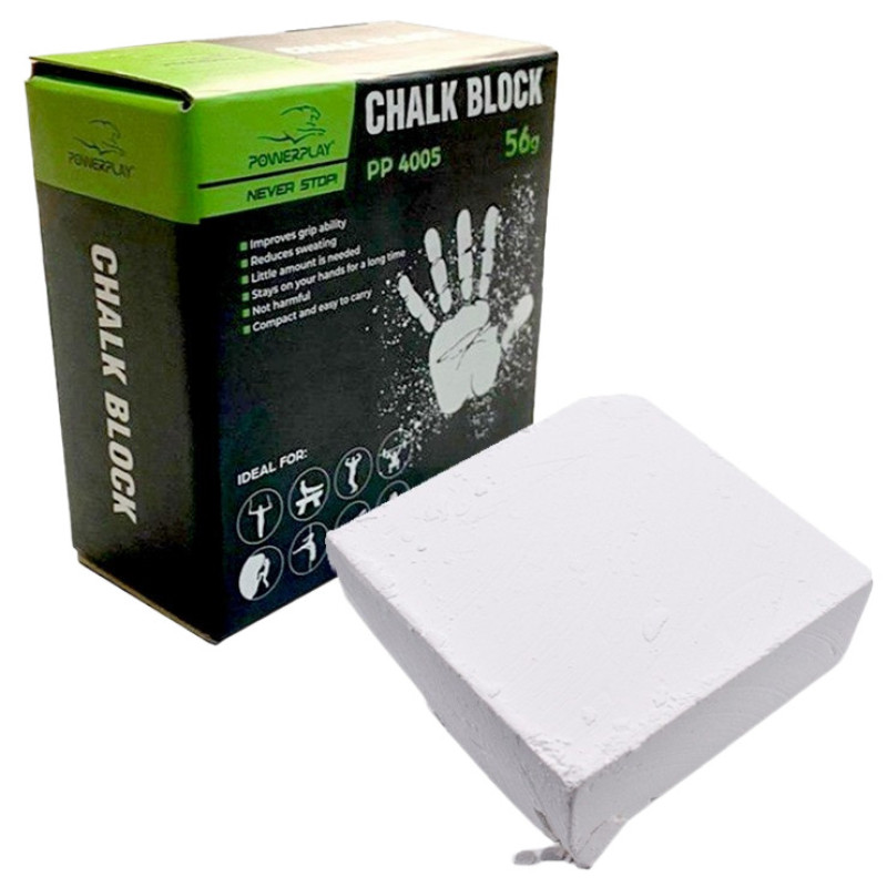 Магнезія спортивна PowerPlay 4005 Chalk Block, Вага 56 грам, Брикет