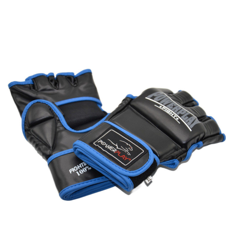 Рукавиці для MMA PowerPlay 3058 Чорно-Сині L