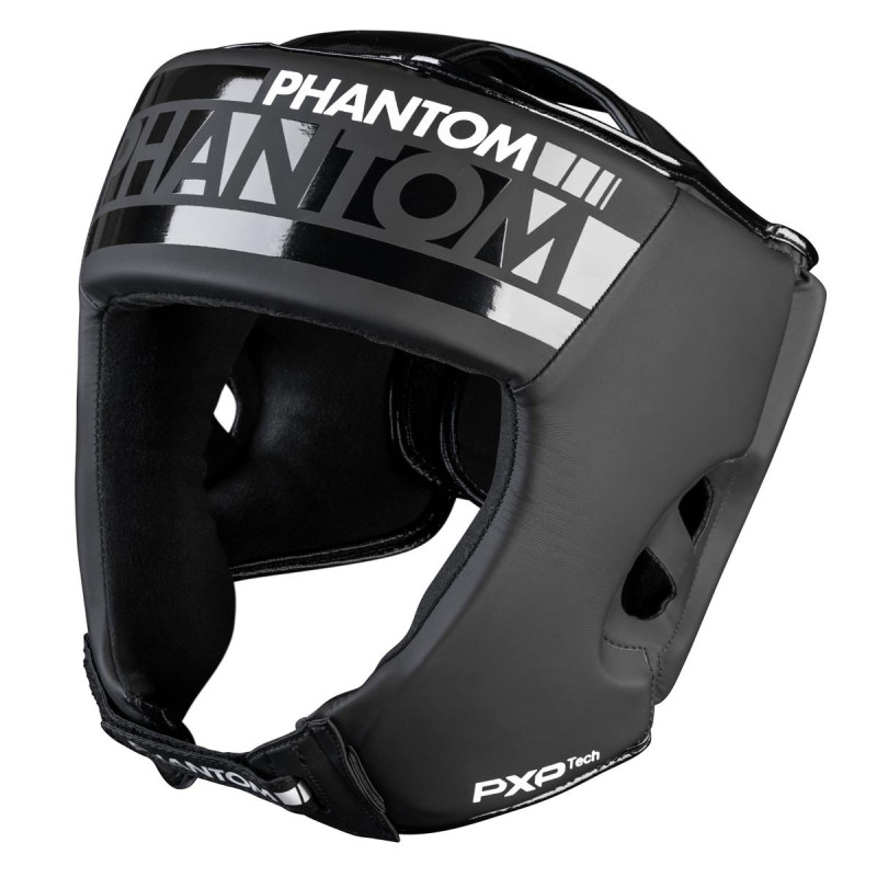 Боксерський шолом Phantom APEX Open Face Head Protection Black (капа в подарунок)