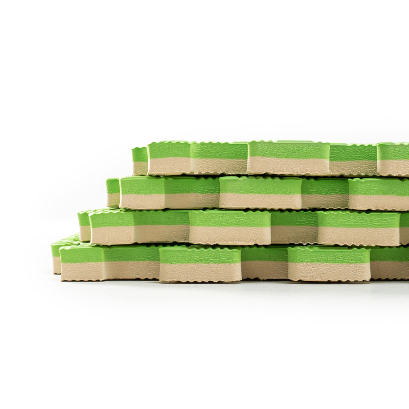 Мат-татами (Мат-пазл ласточкин хвост) WCG EVA 100х100х2 cm Зелено-бежевый