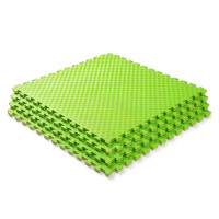 Мат-татами (Мат-пазл ласточкин хвост) WCG EVA 100х100х2 cm Зелено-бежевый