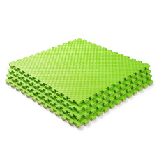 Мат-татами (Мат-пазл ласточкин хвост) WCG EVA 100х100х2 cm Зелено-бежевый