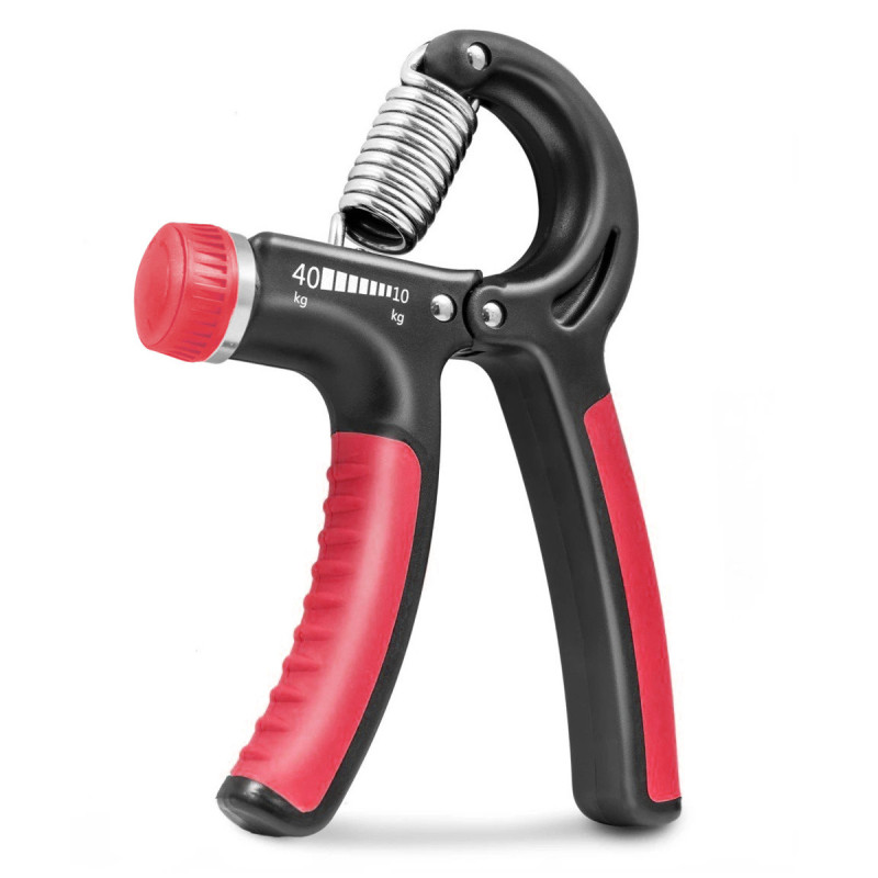 Эспандер кистевой PowerPlay PP-4323 с регулируемой нагрузкой 10-40 кг, Strength Grip, Черно-красный