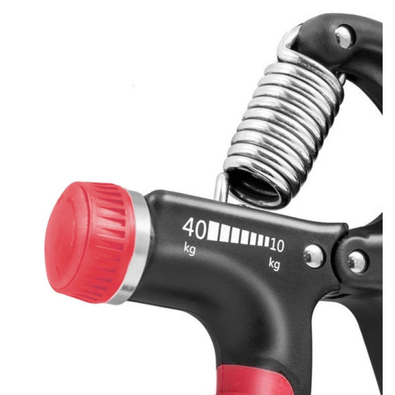 Эспандер кистевой PowerPlay PP-4323 с регулируемой нагрузкой 10-40 кг, Strength Grip, Черно-красный