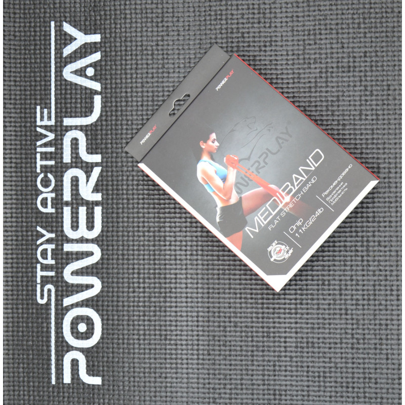 Стрічка-еспандер для фітнесу та реабілітації PowerPlay 4112 0.6мм MediBand Heavy Червона (11кг)