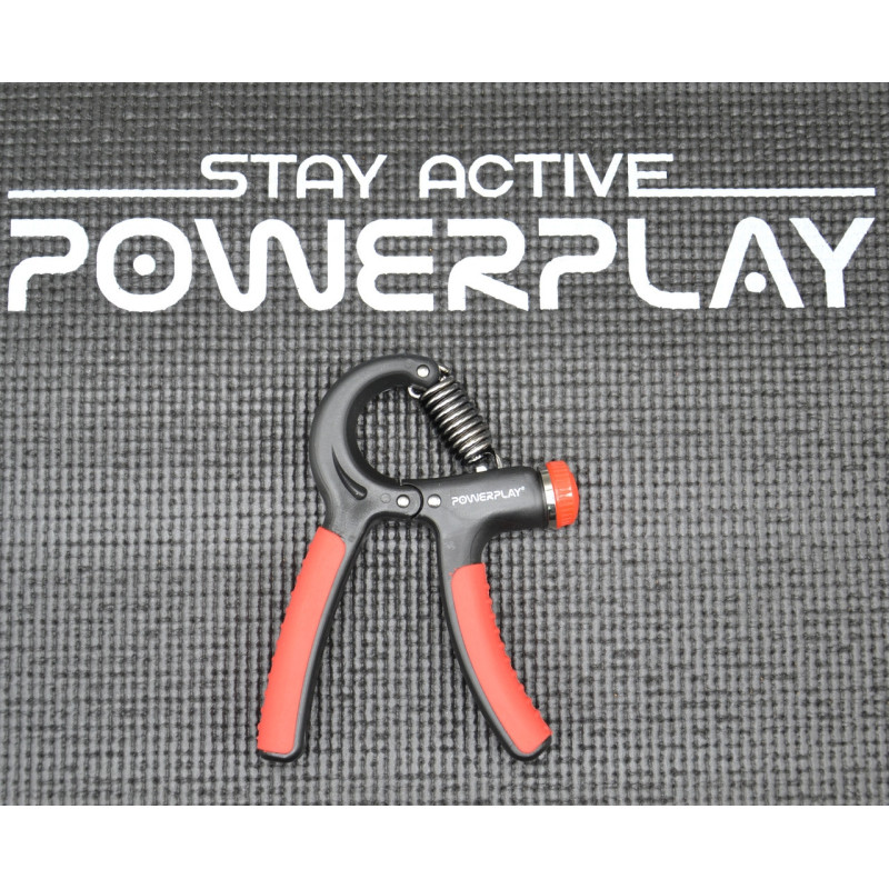 Эспандер кистевой PowerPlay PP-4323 с регулируемой нагрузкой 10-40 кг, Strength Grip, Черно-красный