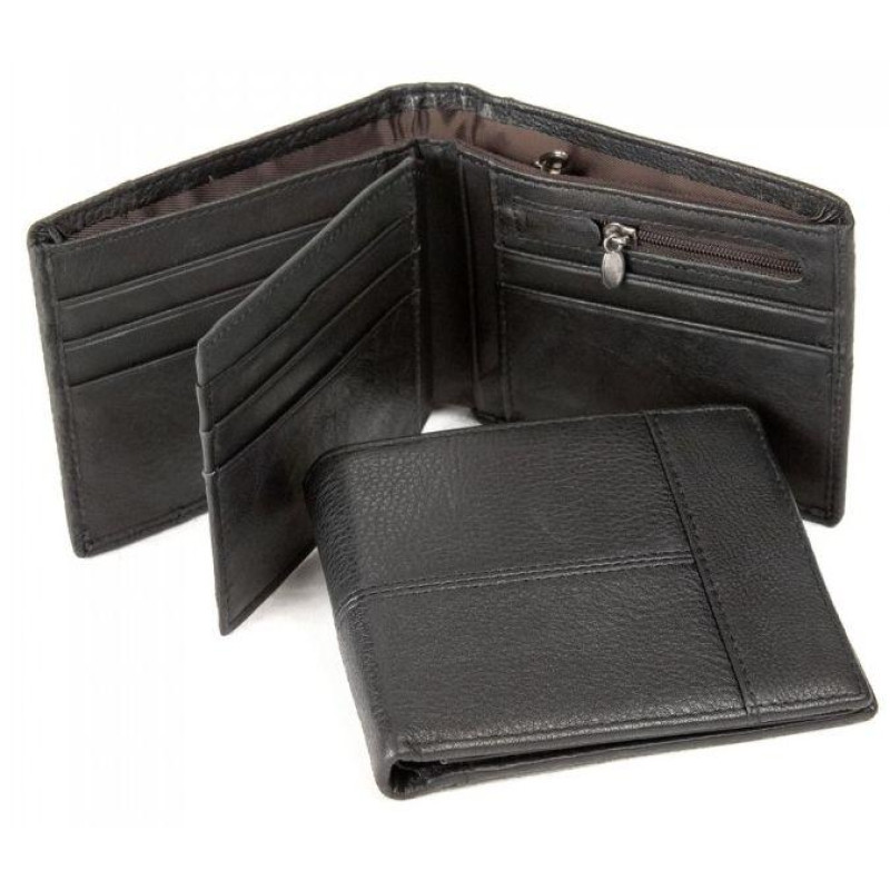 Кожаное мужское портмоне Tiding Bag черный