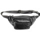 Сумка на пояс, бананка из натуральной кожи Tiding Bag черный