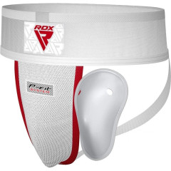 Защита паха RDX H1 Supporter White Plus, Размер L, Хлопок, Спандекс, Пластиковая чашка, Белый
