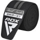 Бинты на колени RDX KR11 GYM Knee Wrap BLACK/GREY, Длина 2 м, Хлопок, Полиэстер, Черно-серый