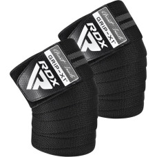 Бинти на коліна RDX KR11 GYM Knee Wrap BLACK/GREY, Довжина 2 м, Бавовна, Поліестер, Чорно-сірий