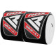 Бинты на колени RDX K1 GYM Knee Wraps White/Black Plus, Длина 2 м, Хлопок eglantine, Бело-чёрный