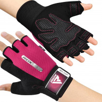 Рукавички для фітнесу RDX W1 Half Pink S Рукавички для фітнесу RDX W1 Half Pink S