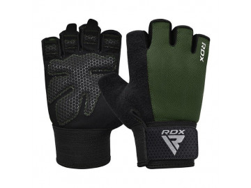 Рукавички для фітнесу RDX W1 Half Army Green Plus S