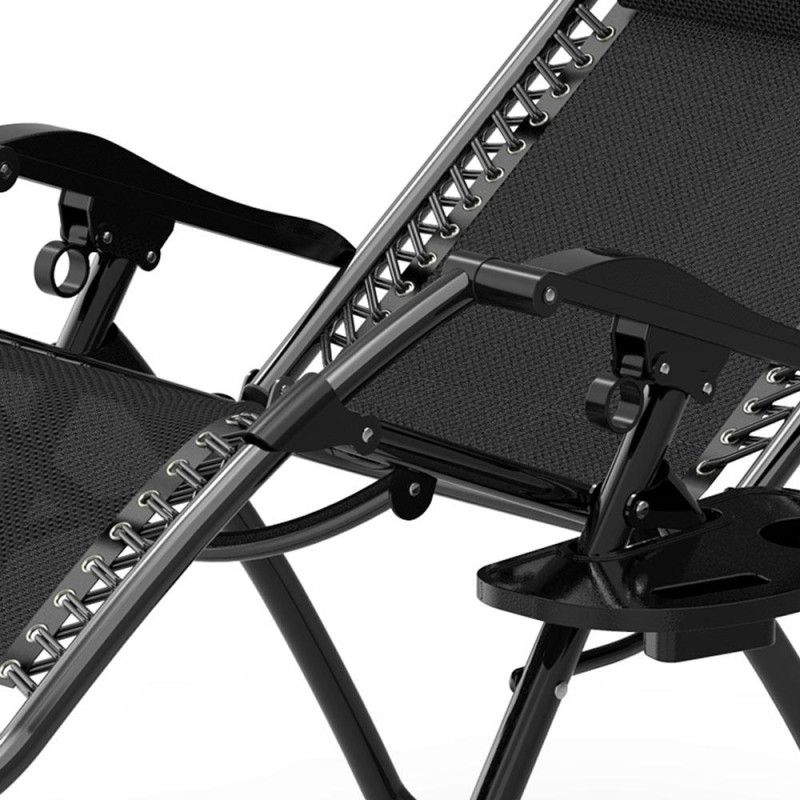 Раскладное кресло шезлонг садовый Zero Gravity WCG R-03 + матрас