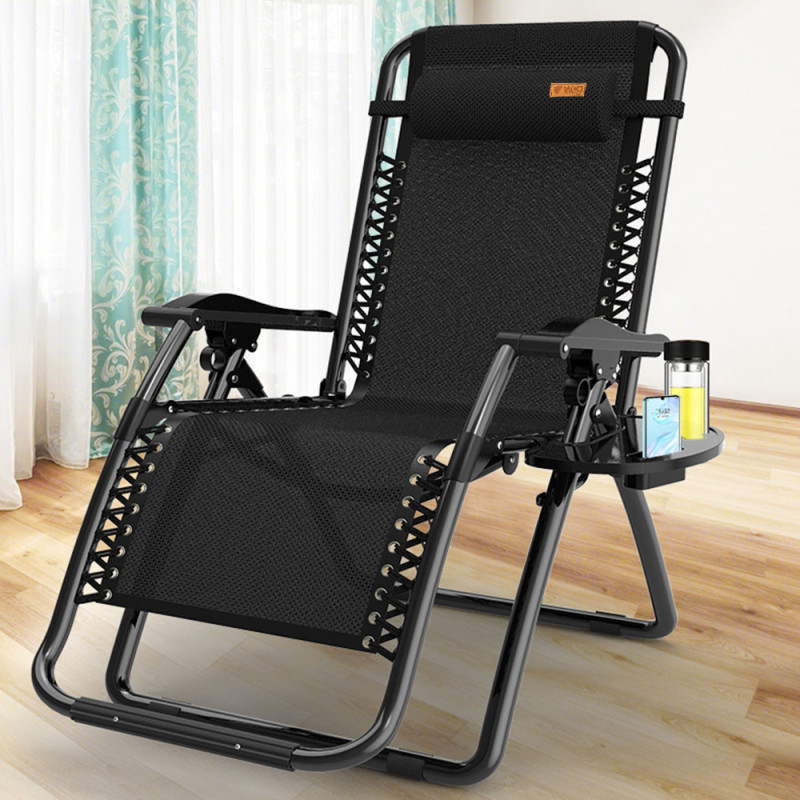 Раскладное кресло шезлонг садовый Zero Gravity WCG R-03 + матрас