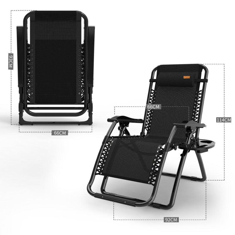 Раскладное кресло шезлонг садовый Zero Gravity WCG R-03 + матрас