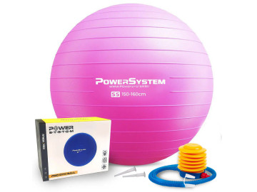 М'яч для фітнесу (фітбол) Power System PS-4018 Ø85 cm PRO Gymball Pink