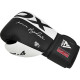 Боксерські рукавиці RDX F4 Boxing Sparring Gloves Hook&Loop WHITE/BLACK 14 унцій